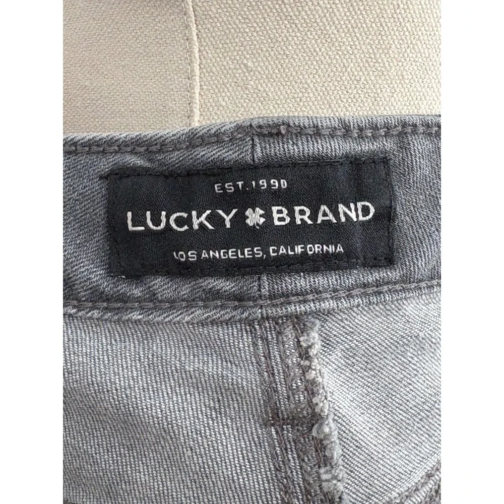 Lucky Brand Lolita Boot Jeans Grey‎ Distressed Raw Hem 14/32